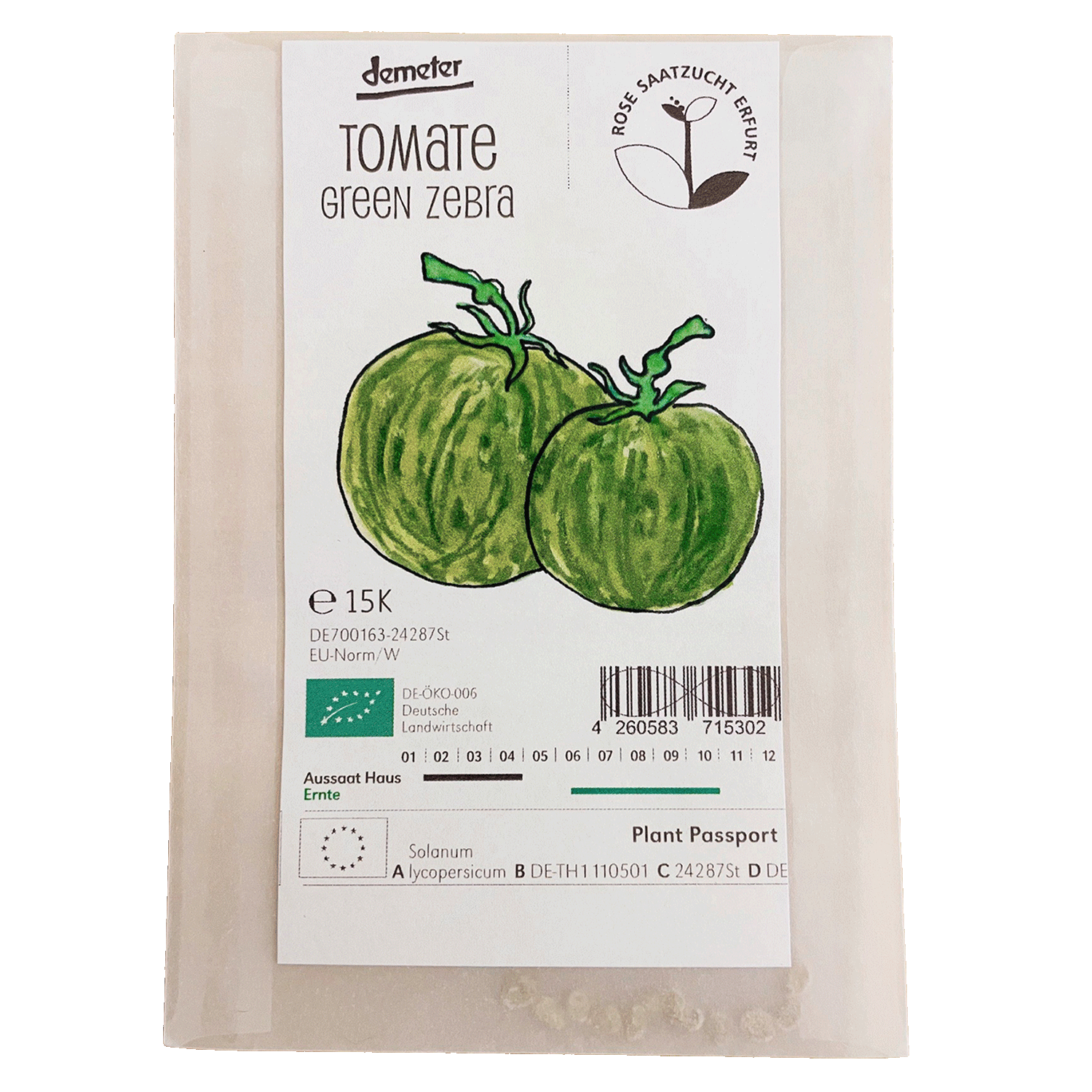 Saatgut - Tomate Green Zebra - Bio
