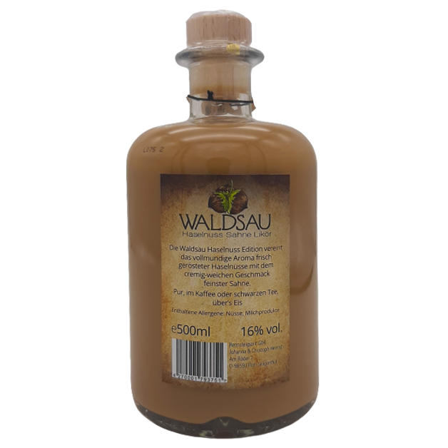 WALDSAU Sahnelikör Haselnuss Edition